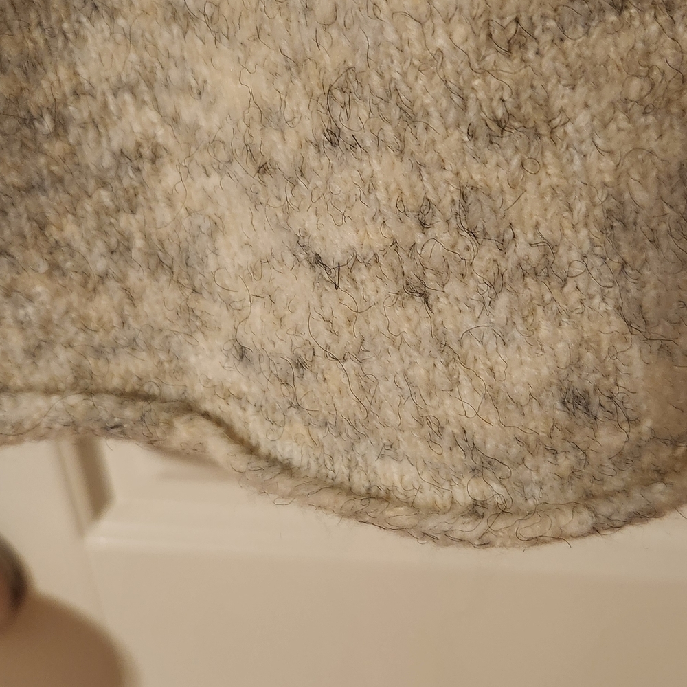 French Connection Oatmeal Heather Sweater With Bell Sleeves XL - Picture 4 of 7